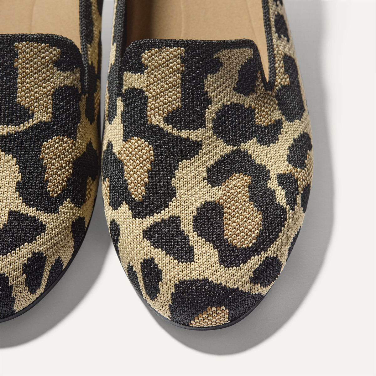 Close up of the toe and vamp of The Daily Loafer in Desert Cat.
