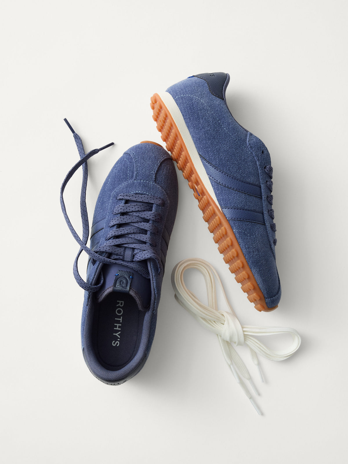 PLP |The Ivy Sneaker in ReVelvet Overcast shown from the top.
