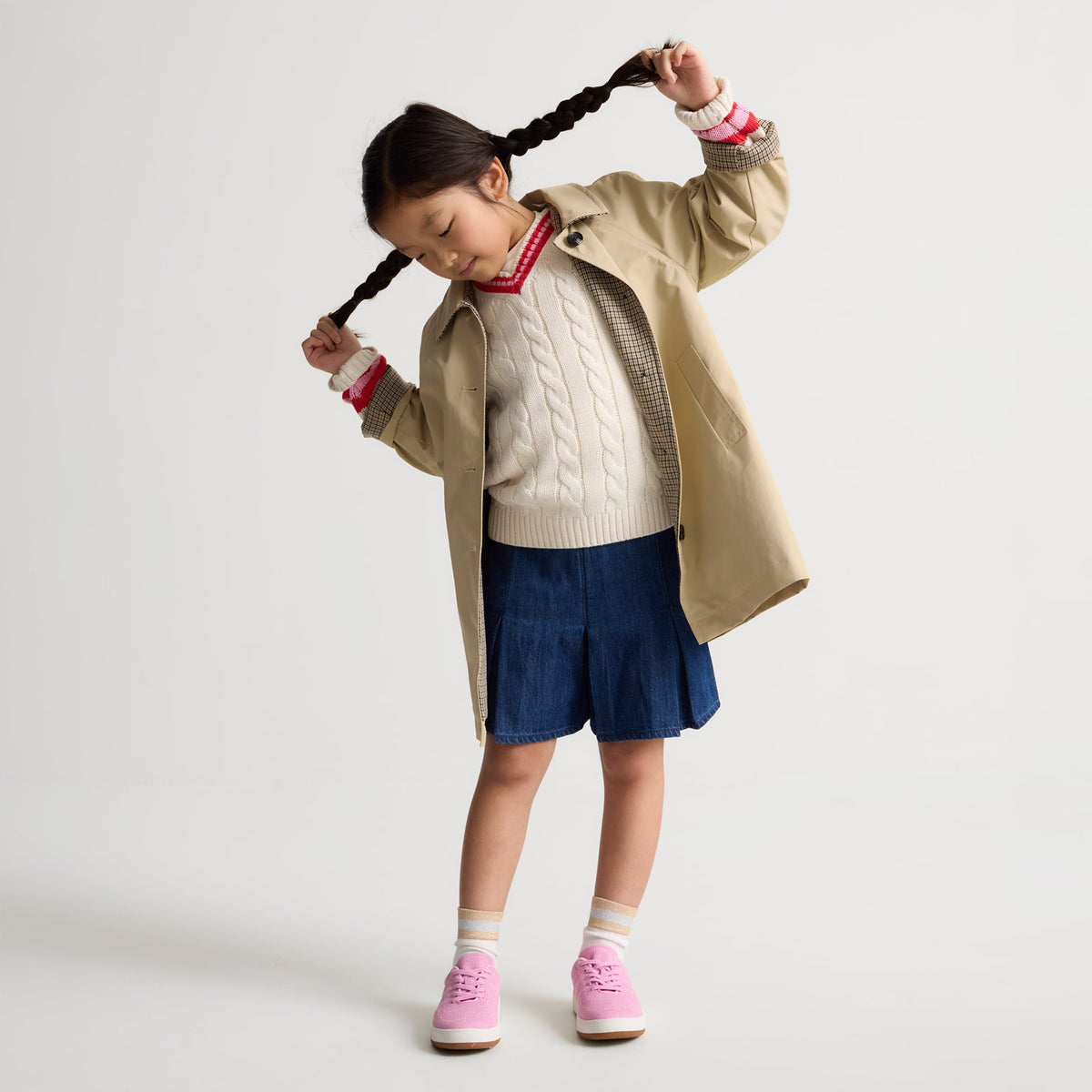 model | Alternate image of a child modeling The Kids Stretch Sneaker in Bubblegum Pop.