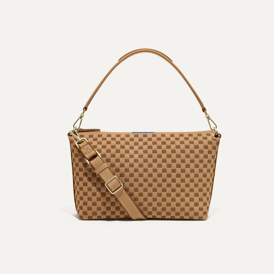 PLP |The Daily Crossbody Bag in Hazelnut shown from the front.