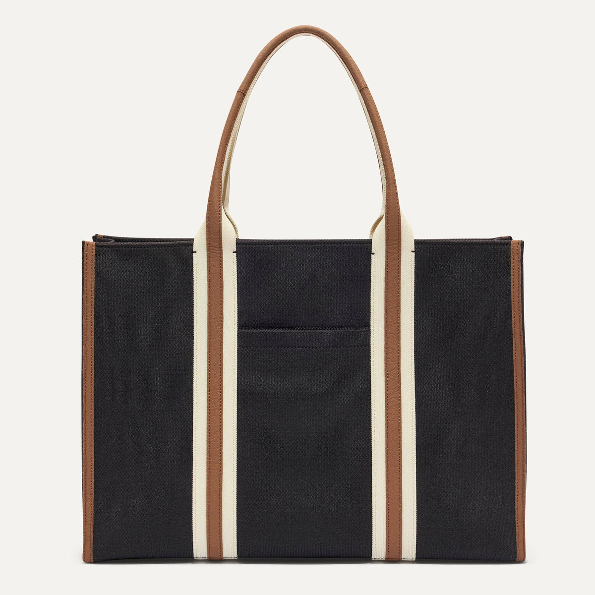 PDP |The Classic Tote in Black Coffee, shown from the front.