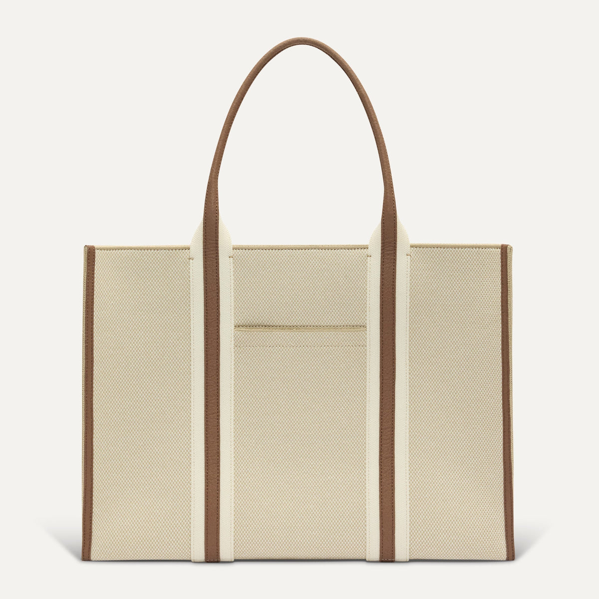 PDP |The Classic Tote in Buttercream, shown from the front.