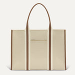 PLP |The Classic Tote in Buttercream, shown from the front.
