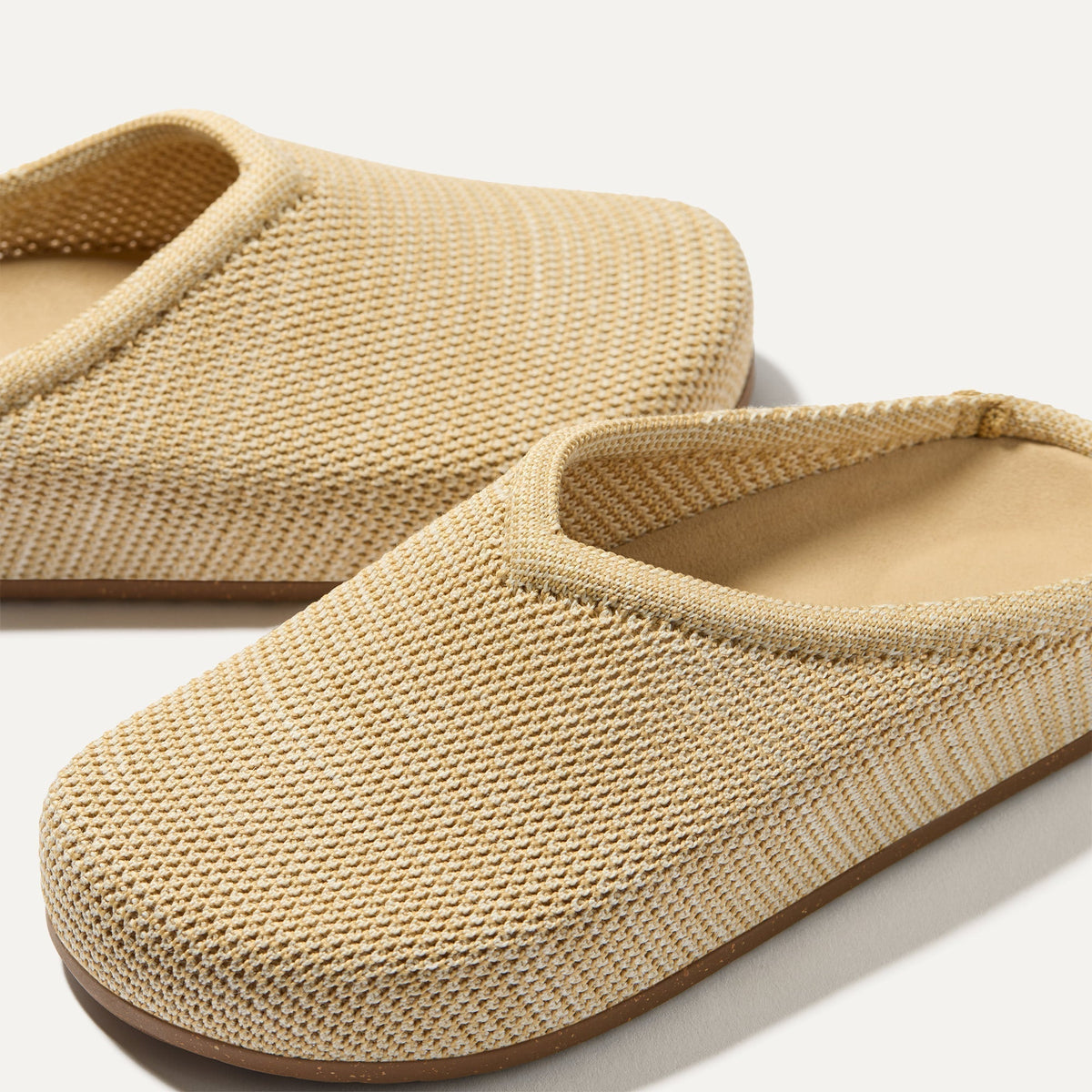 The toe and vamp of The Casual Clog, in diagonal view.
