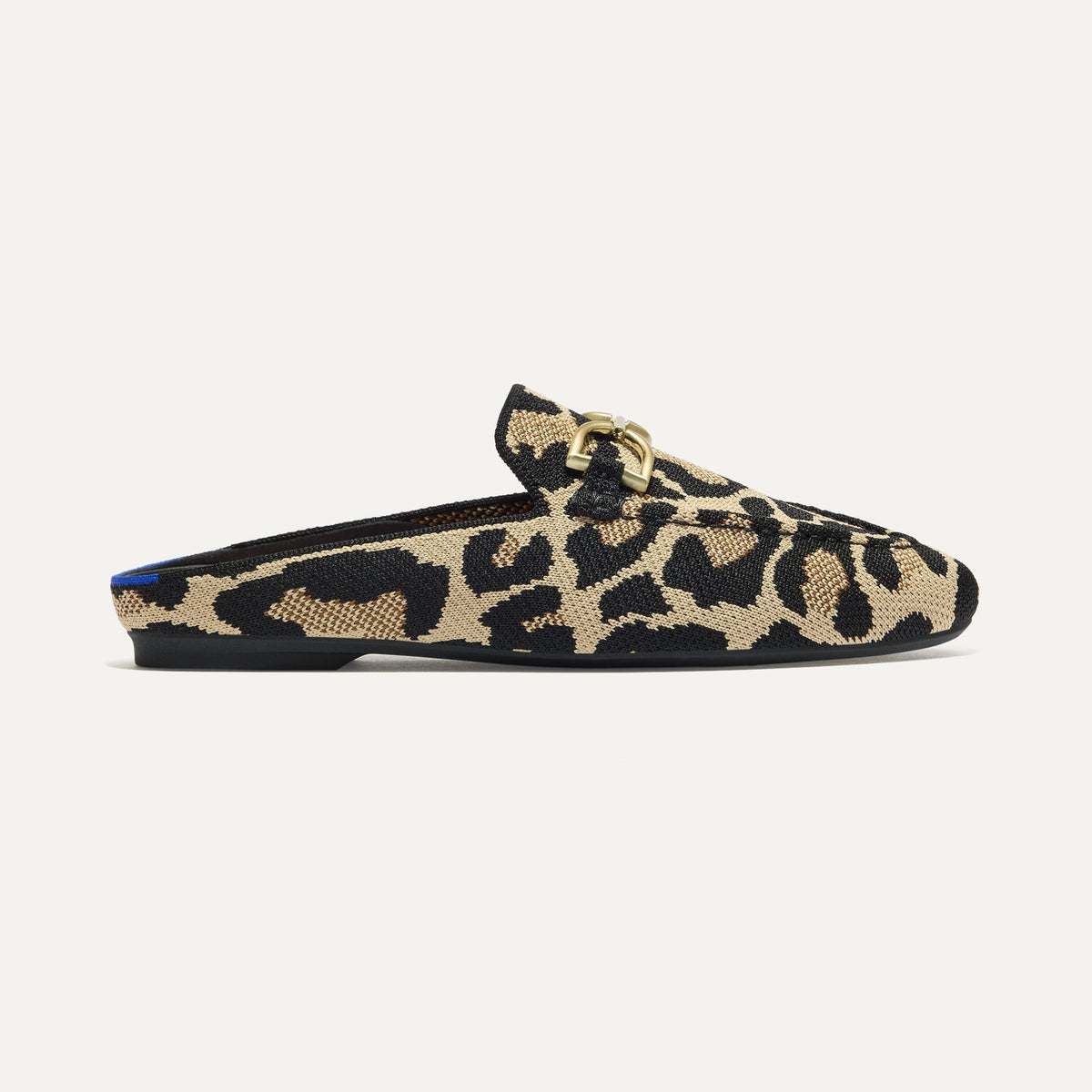 side | The Double Bit Loafer Mule in Desert Cat shown from the side.