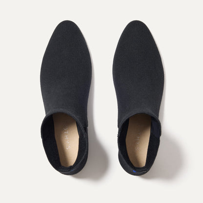A pair of The Classic Boot in Black shown from the top.