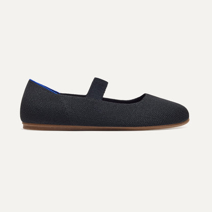side | The Kids Mary Jane in Black shown from the side.
