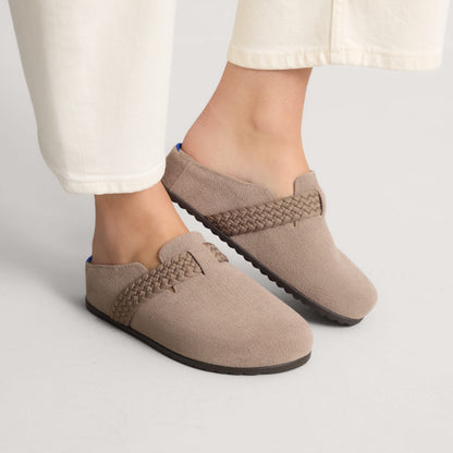 hover | Model wearing The Braid Clog in ReVelvet Sparrow.