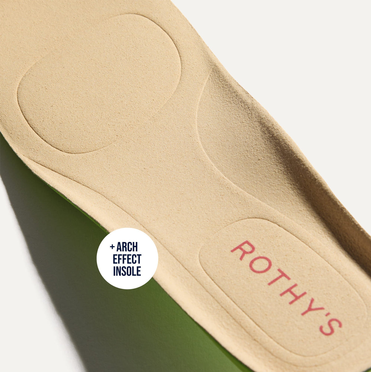 Close up of the Arch Effect Insole on The Daily Driver in Caramel Cat.