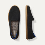 The Cruiser Loafer in Black Raffia-Knit shown from the top.
