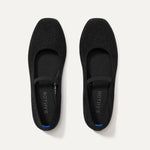 The Max Square Mary Jane in ReVelvet™ Black shown from the top.