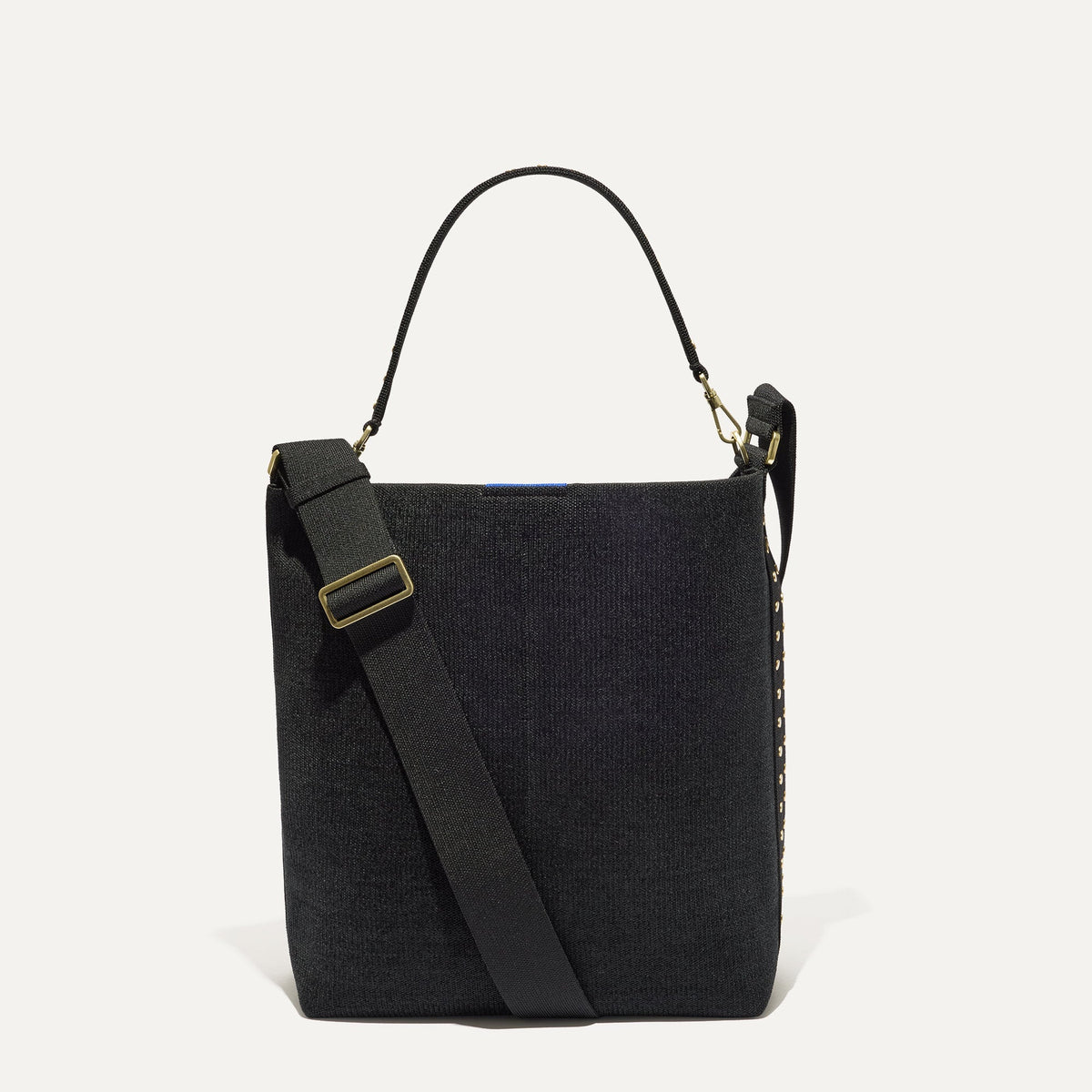 PLP |The Bucket Bag in ReVelvet™ Black shown from the front.