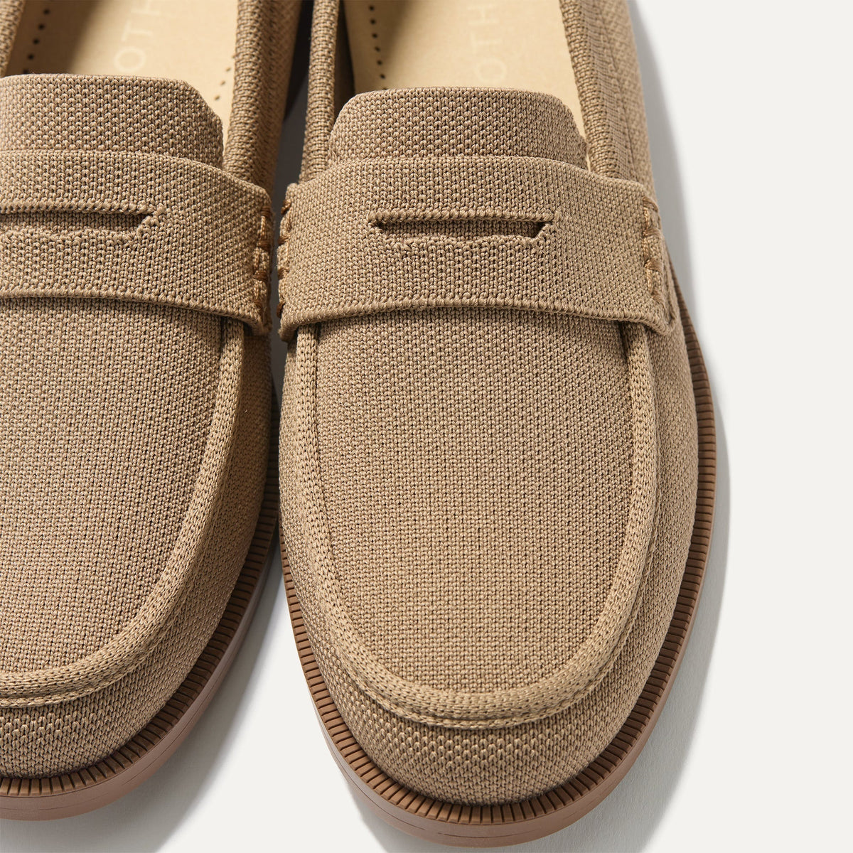 Close up of the toe and vamp of The Penny Loafer in Portobello.