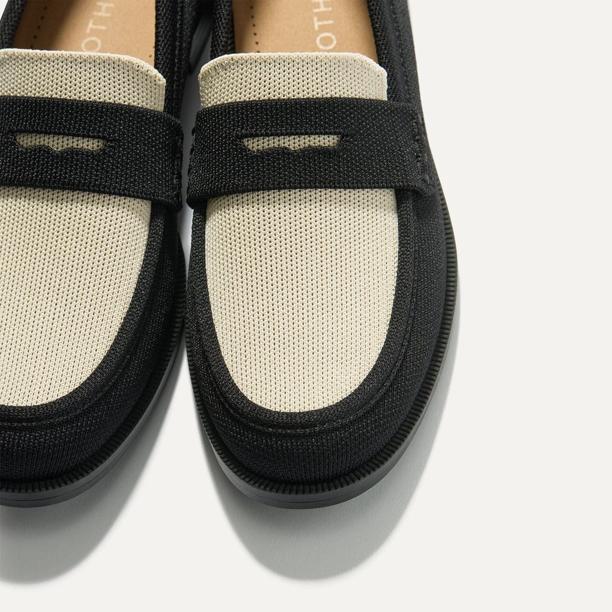Close up of the toe and vamp of The Penny Loafer in Tuxe.