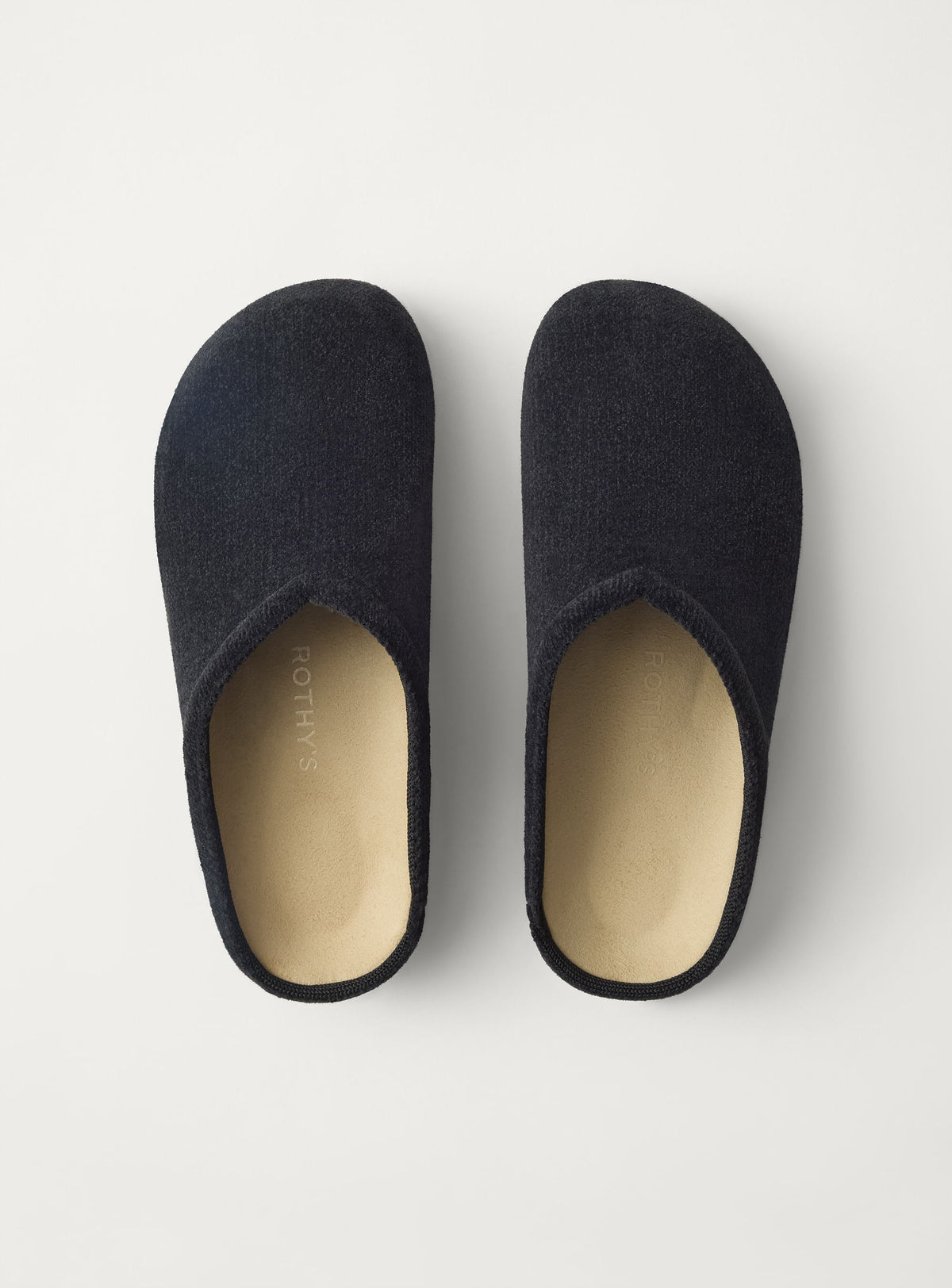PLP |The Casual Clog in ReVelvet™ Black shown from the top.