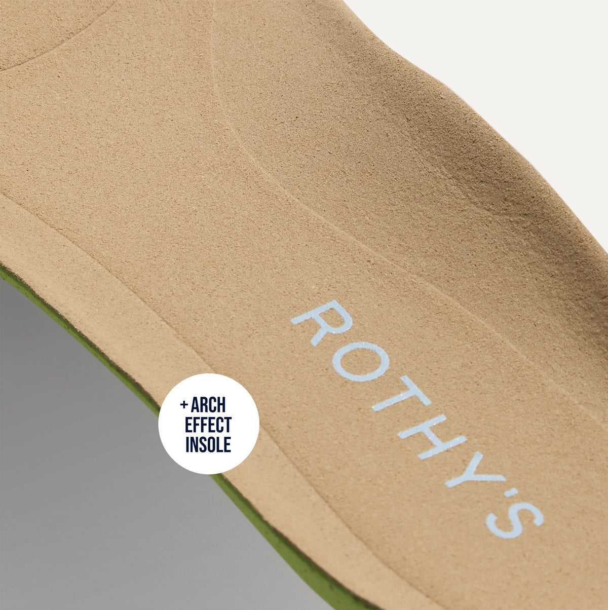 Close up of the Arch Effect Insole on The Daily Flat in Terra Stripe.