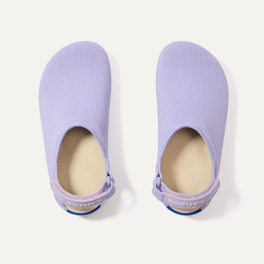 The Kids Clog in Soft Orchid shown from the top.