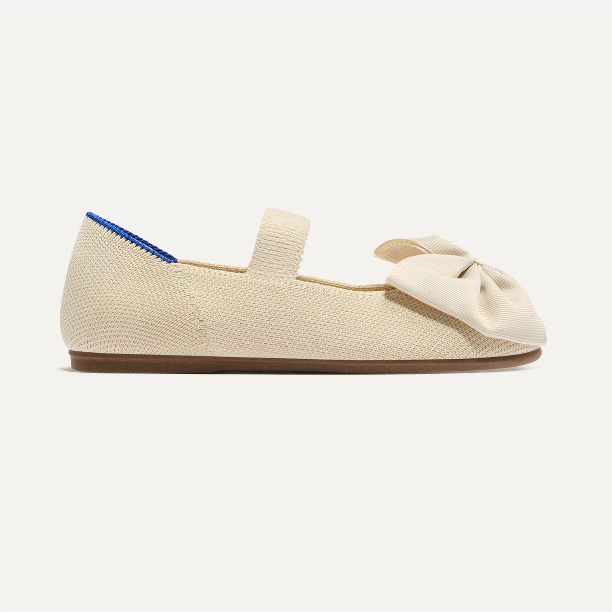 side | The Kids Big Bow Mary Jane in Conch shown from the side.