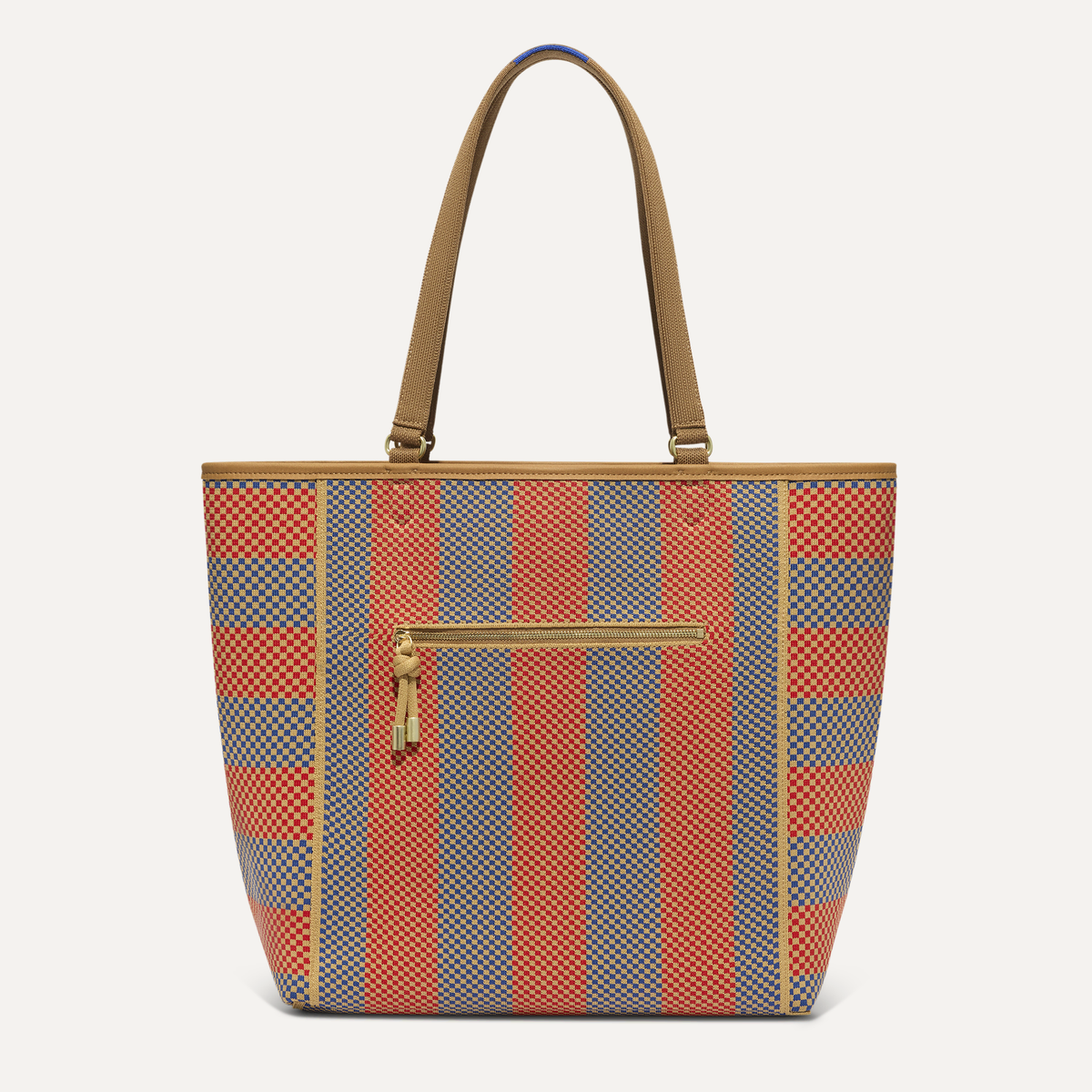 PDP |The Two-Way Tote in Sienna shown from the front.