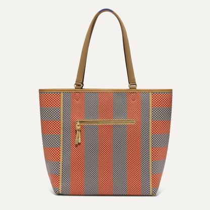 PDP |The Two-Way Tote in Sienna shown from the front.