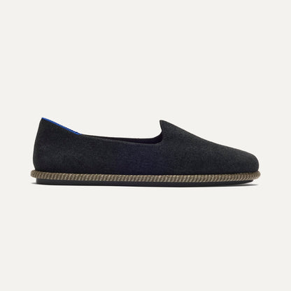 side | The Cruiser Loafer in ReVelvet Black shown from the side.