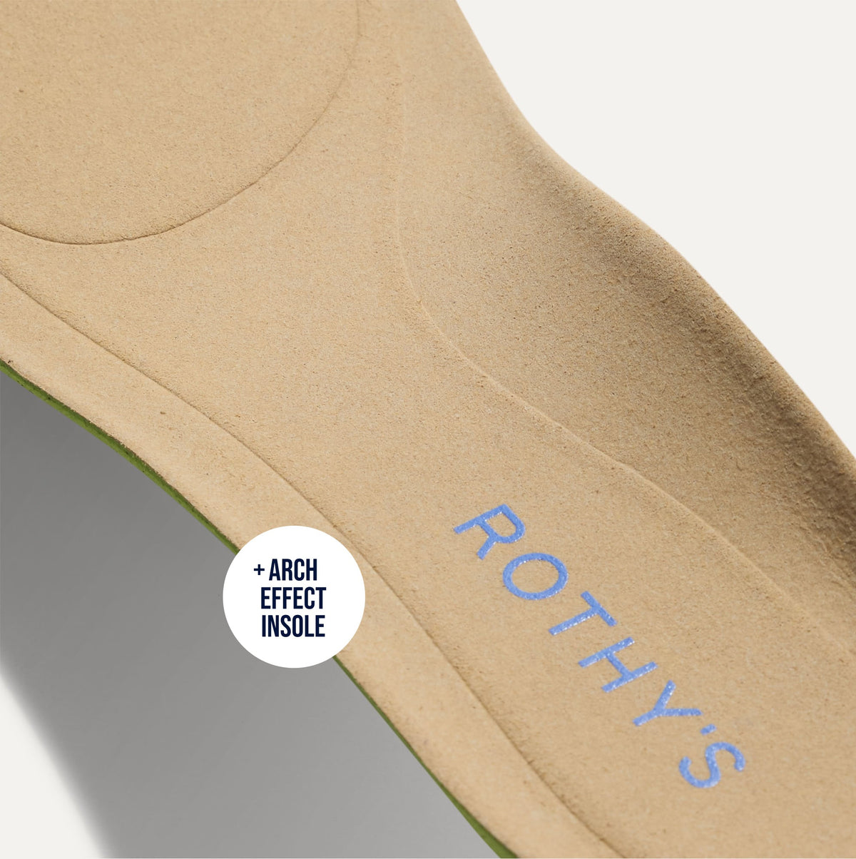 Close up of the Arch Effect Insole on The Daily Loafer in Black.