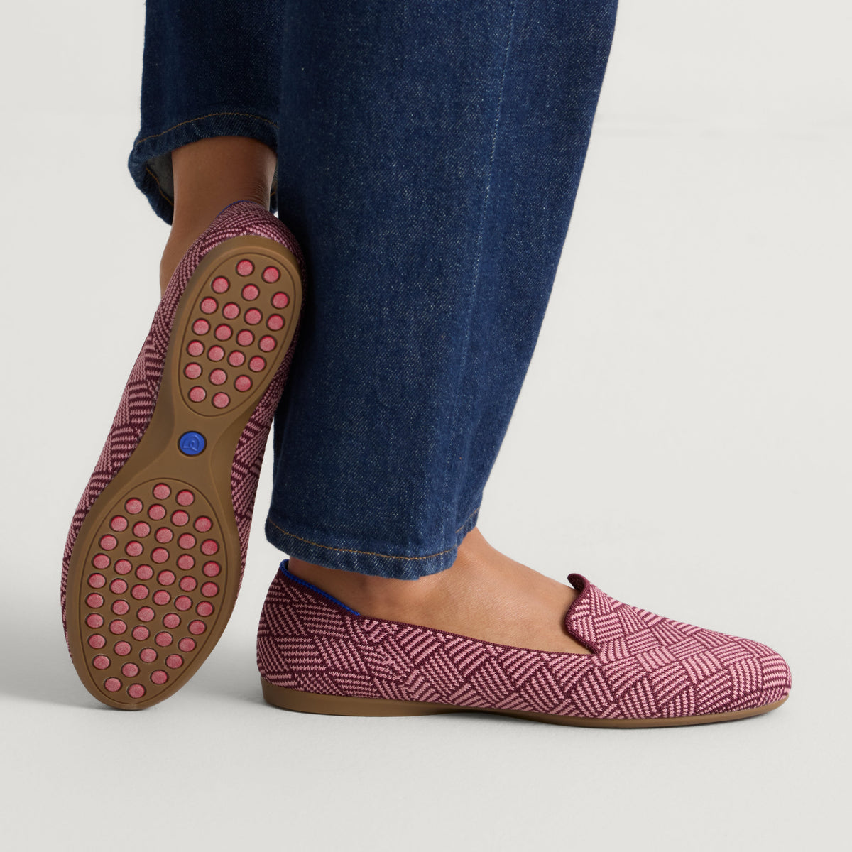 hover | Model wearing The Daily Loafer in Fig Zig Zag.
