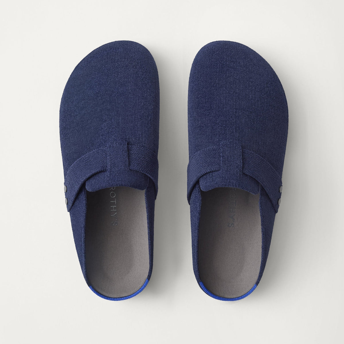 The Men's Clog in ReVelvet™ Deep Navy shown from the top.