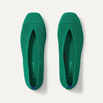 The Max Square Ballerina in Clover Mesh shown from the top.