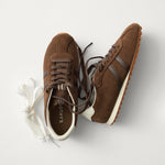 PDP |The Ivy Sneaker in ReVelvet Cinnamon shown from the top.