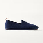 PDP | The Men's Cruiser Loafer in ReVelvet™ Deep Navy shown from the side.