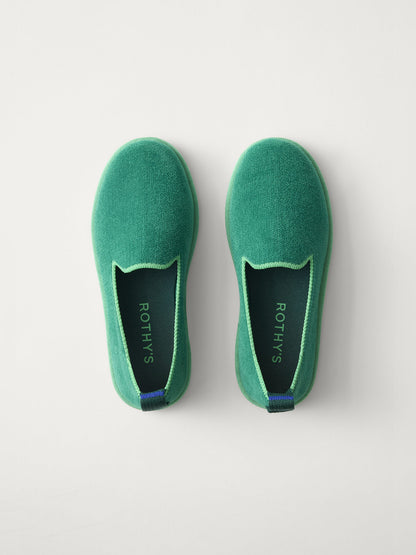PLP | The Mini Loafer in ReVelvet™ Peapod shown from the top.